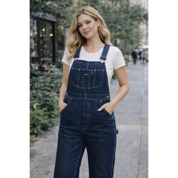 Sears Denim - Sears Bib Overalls Unisex 34x32 Vtg Blue‎ Painters Carpenters Perma-prest  Denim